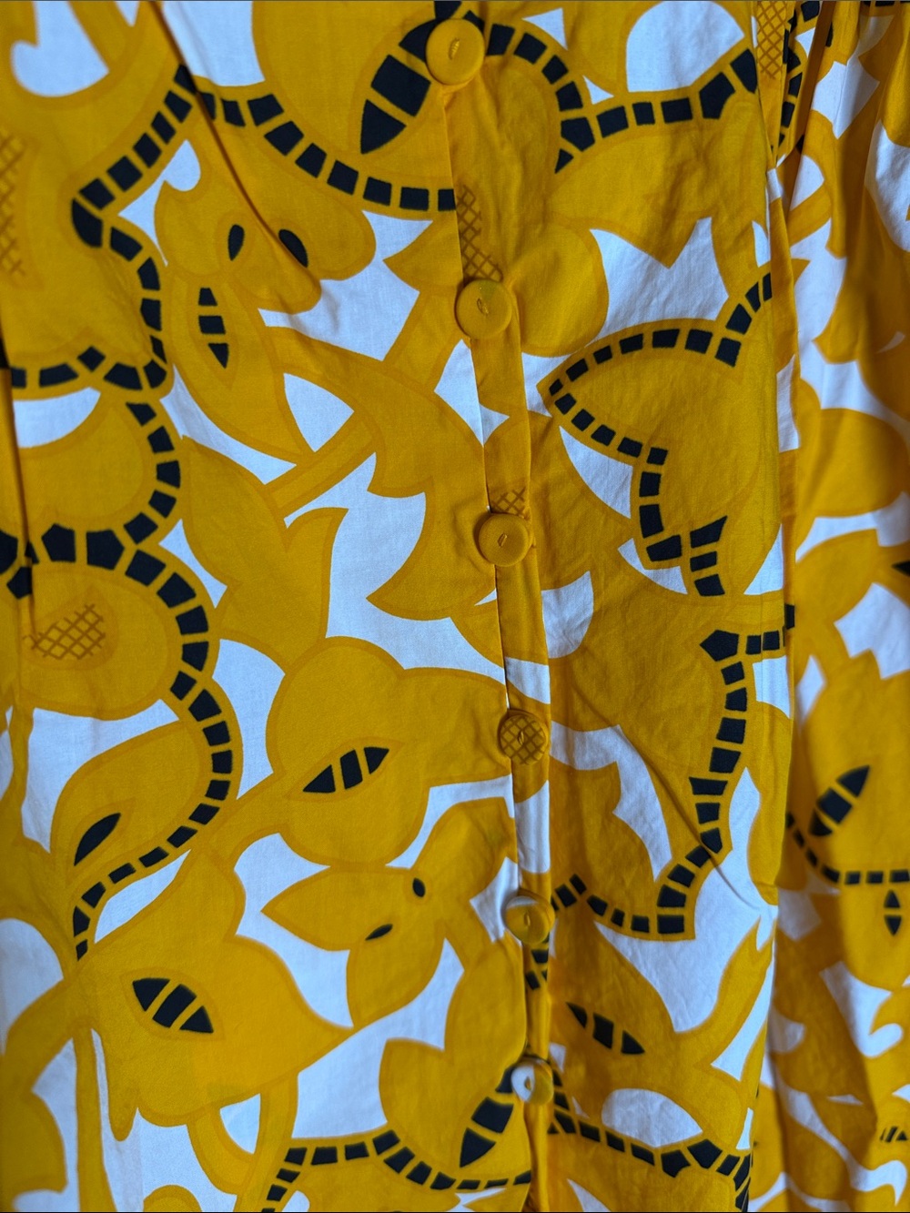DVF Diane Von Furstenberg Leylani Dress Marigold and White Midi Dress - Picture 9 of 9